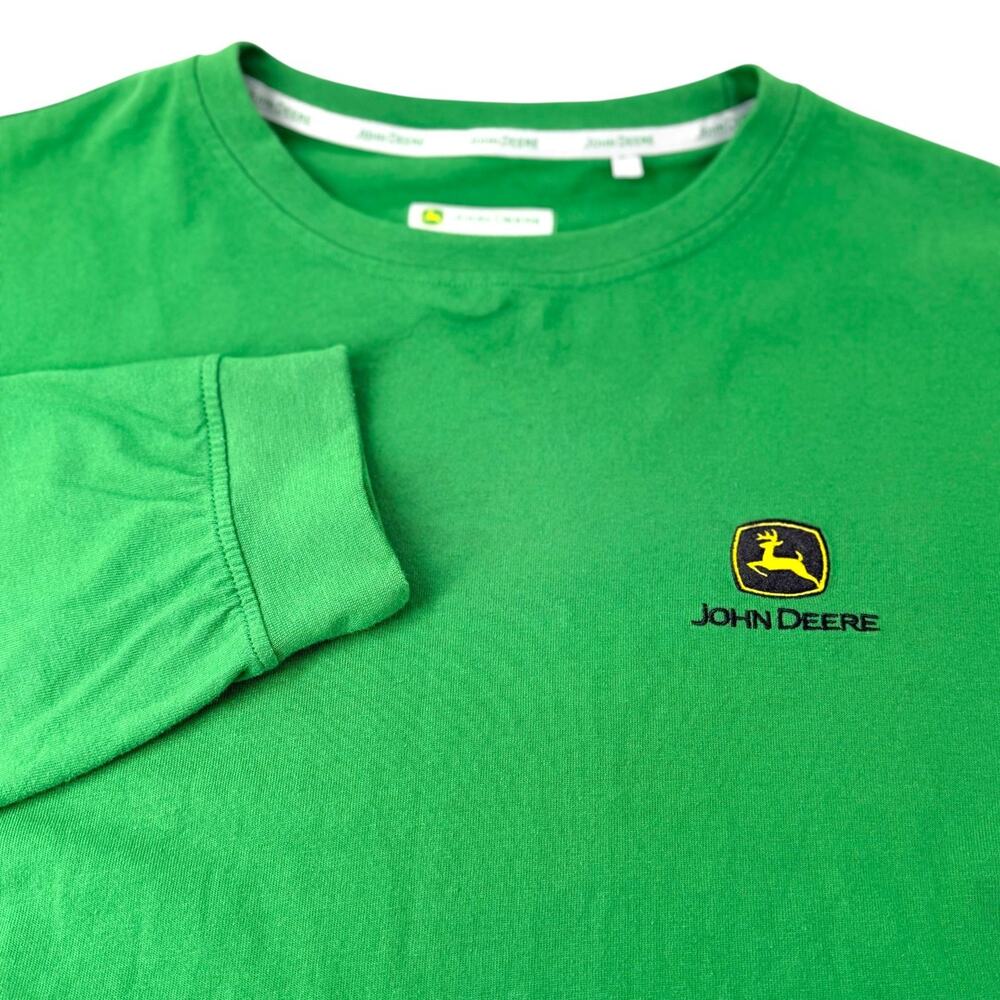 John Deere Long Sleeve Tee Green Shirt Large L Gorpcore Workwear Farmhouse Crew